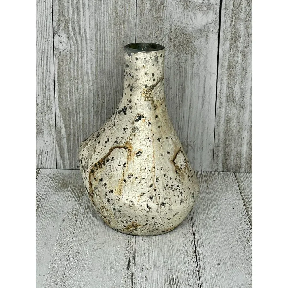 Funky Birch Wood Glass Bud Vases Set of 2